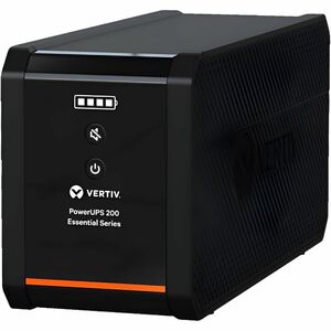 Vertiv PSA6E-600LVT PowerUPS 200 Essential PSA6E-600LVT, 600VA/360W, AVR, User-Replaceable Batteries, Battery Backup, 4 NEMA Outlets, Three-Year Warranty