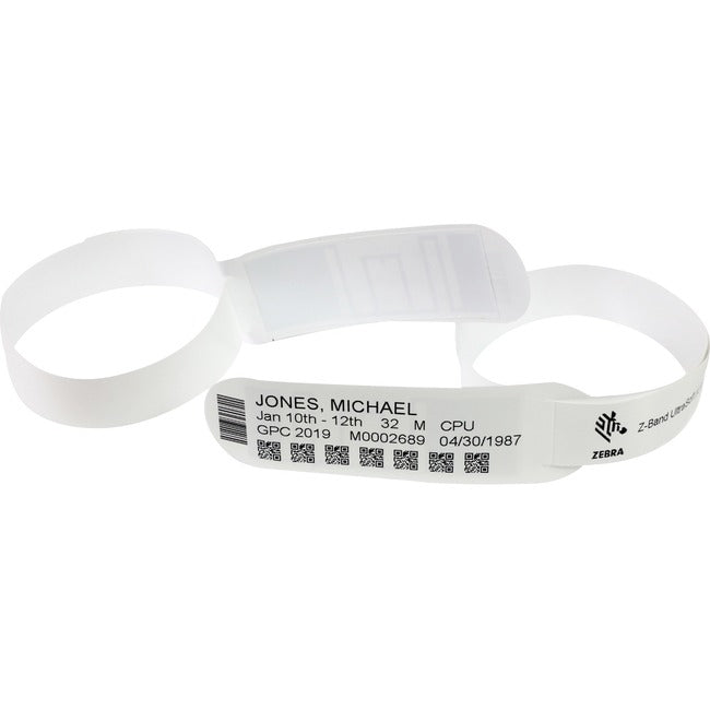 Strategic Sourcing-zebra 10015357K Zebra Z-Band UltraSoft Wristband Cartridge Kit (White)