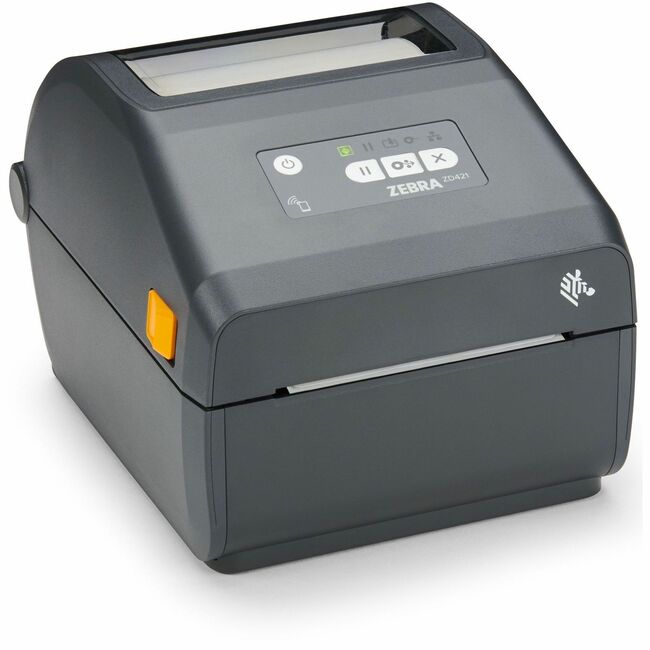 Strategic Sourcing-zebra ZD4A042-D01X01EZ Zebra ZD421d Desktop Direct Thermal Printer - Monochrome - Label/Receipt Print - Fast Ethernet - USB - USB Host - Bluetooth 5.3 - IEEE 802.11ax Wireless LAN - Near Field Communication (NFC) - US - Gray