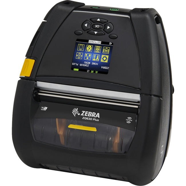 Strategic Sourcing-zebra ZQ63-AUWB004-00 Zebra ZQ630 Plus Desktop, Industrial, Mobile Direct Thermal Printer - Monochrome - Label/Receipt Print - Bluetooth - Wireless LAN - Near Field Communication (NFC)