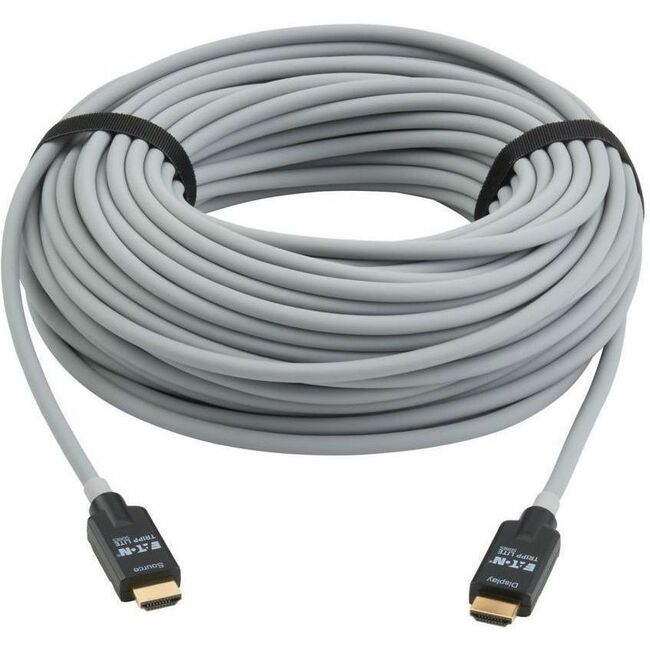 Eaton P568FA-30M-8K6 Tripp Lite high-speed armored HDMI fiber optical cable, HDMI 2.1, 8K HDR, 30 meters, black connector cable