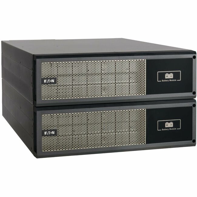 Eaton 93PX2EBM480U UPS batteries, two rack-mounted EBM modules for 15kW or 20kW UPS system, showing the battery units.