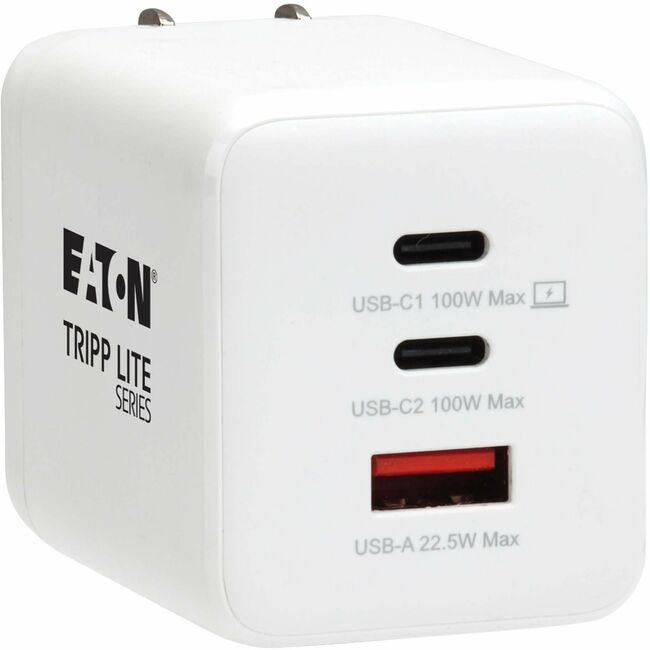 Eaton U280-W03-100-G 100W AC power adapter from Tripp Lite series, with cable and connector visible.