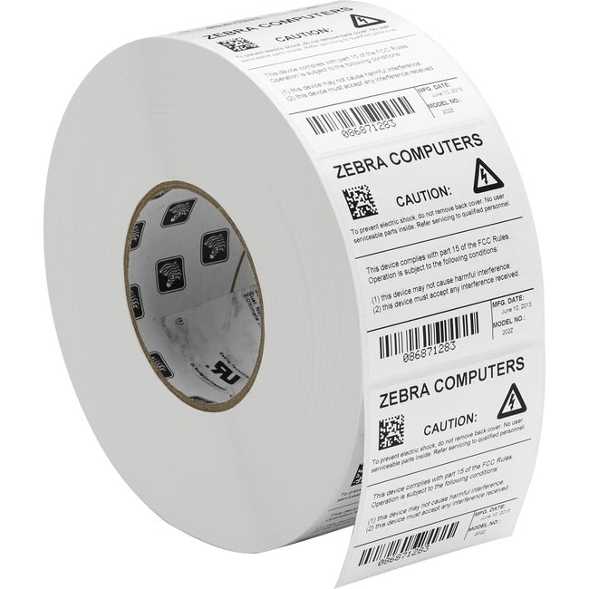 Strategic Sourcing-zebra 10011704 Zebra Label Polyester 3 x 3in Thermal Transfer Zebra Z-Ultimate 3000T 3 in core