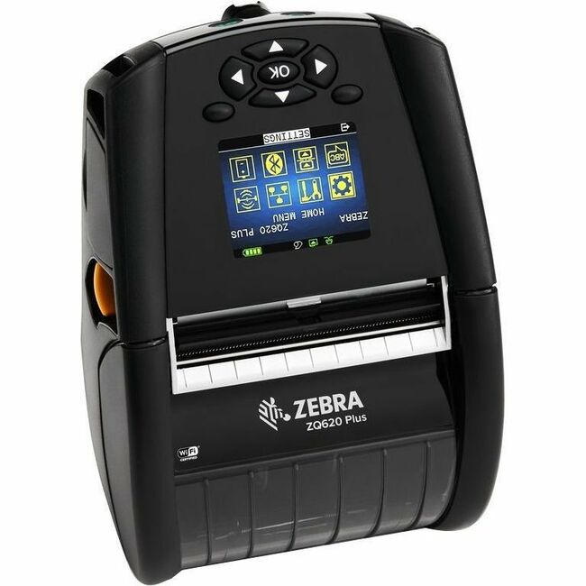 Strategic Sourcing-zebra ZQ62-AUXA0B4-00 Zebra ZQ620 Plus Double Sided Desktop, Industrial, Mobile, Retail, Transportation & Logistic, Warehouse, Manufacturing Direct Thermal Printer - Monochrome - Label/Receipt Print - Bluetooth - Wireless LAN - Nea