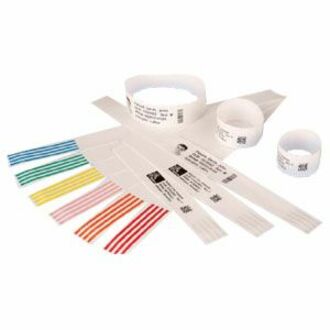 Strategic Sourcing-zebra 10004443-1 Zebra Wristband Polypropylene 1 x 11in Direct Thermal Zebra Z-Band Direct Red 1 in core