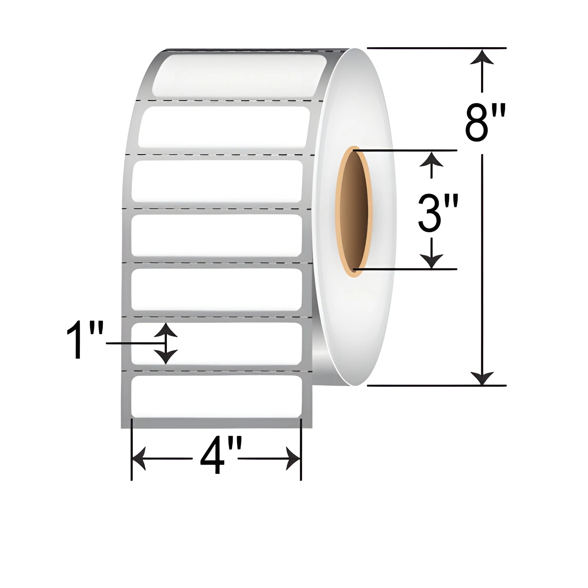 Strategic Sourcing-zebra 92071 Zebra Label Paper 4 x 1in Thermal Transfer Zebra Z-Select 4000T 3 in core