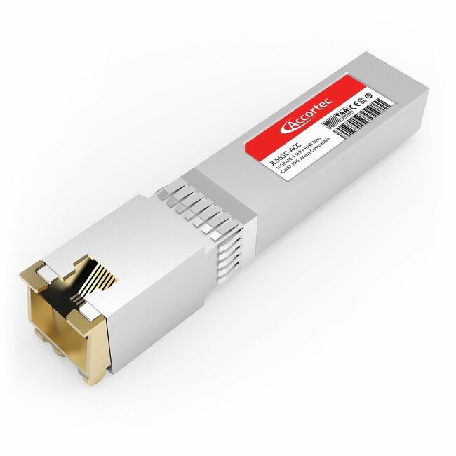 Accortec Incorporated JL563C-ACC Accortec10GBASE-T SFP+ RJ45 30m Cat6A HPE Aruba Compatible