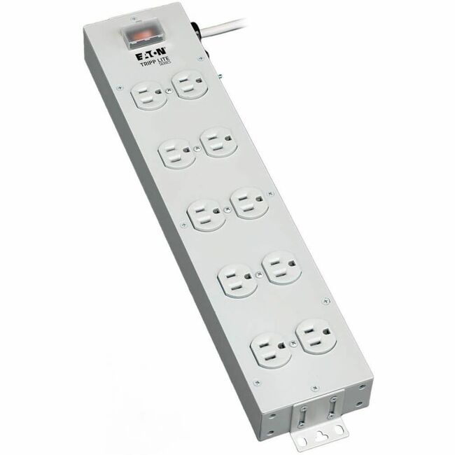 Eaton TLM1015NC Tripp Lite Series power strip with 10 outlets and 15-foot cord, suitable for office or home use.