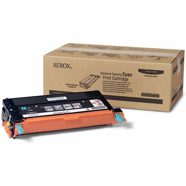 Xerox 113R00719 Genuine Phaser™ 6180/6180MFP Cyan Standard capacity Toner Cartridge (2000 Pages) - 113R00719