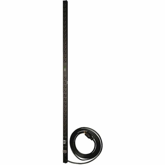 Eaton PDUMV20 Tripp Lite PDU with 1.9kW single-phase, 120V outlets, 15 ft. cord, vertical 0U rack-mount, includes L5-20P/5-20P adapter