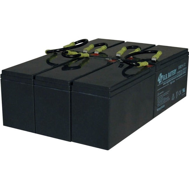 Eaton RBC96-3U UPS replacement battery cartridge, 72VDC, for SmartOnline UPS systems, shown with six batteries in a set.
