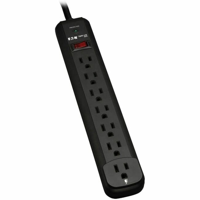 Eaton TLP712B Tripp Lite by Eaton Protect It! 7-Outlet Surge Protector 12 ft. Cord 1080 Joules Diagnostic LED Black Housing