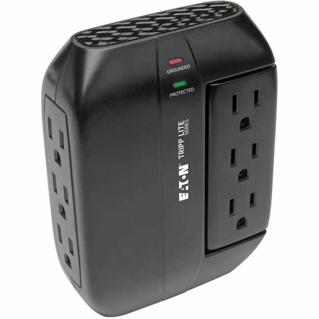 Eaton SWIVEL6 Tripp Lite Series Protect It! Surge Protector with 3 Rotatable Outlets, 3 Stationary, side facing Outlets, Direct-Plug In, 1200 Joules