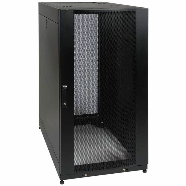 Eaton SR25UBSP1 Tripp Lite by Eaton 25U SmartRack Standard-Depth Half-Height Rack Enclosure Doors Side Panels Shock Pallet