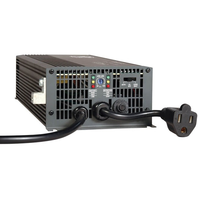 Eaton APS700HF PowerVerter inverter charger with 12VDC to 120V AC, auto-transfer switch, one outlet, Tripp Lite series.