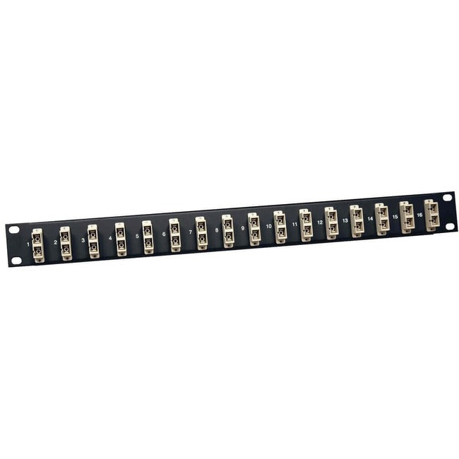 Eaton N490-016-SCSC 16-port fiber patch panel in 1U rack with SC/SC connectors for multimode or singlemode fiber optic cables