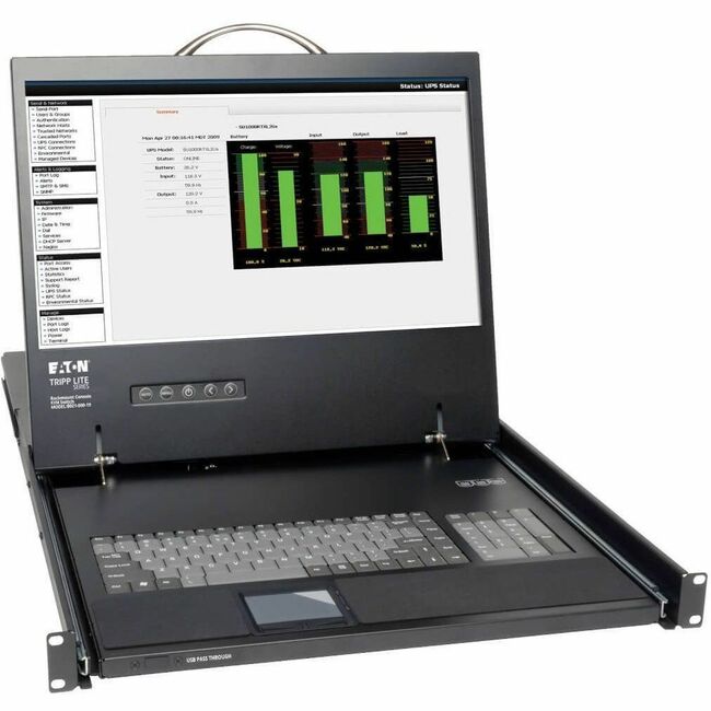 Eaton Tripp Lite rack console KVM cable kit with 19-inch LCD, PS/2, 1U form factor, TAA GSA compliant, for rackmount setup