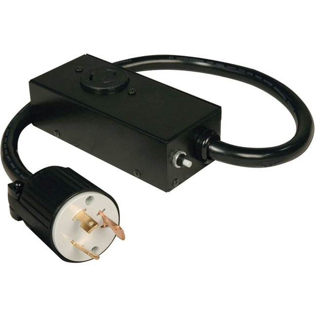 Eaton P043-002 Tripp Lite by Eaton Power Extension Cord NEMA L5-30P to NEMA L5-20R Extension Cord with Breaker - 20A 120V 10 AWG 2 ft. (0.61 m) Black