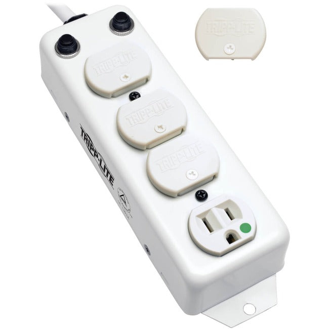 Eaton PS-415-HG-OEM medical-grade power strip with four hospital-grade outlets and 15 ft cord for patient-care environments.