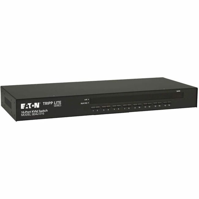 Eaton B042-016 Tripp Lite by Eaton 16-Port 1U Rack-Mount USB/PS2 KVM Switch with On-Screen Display