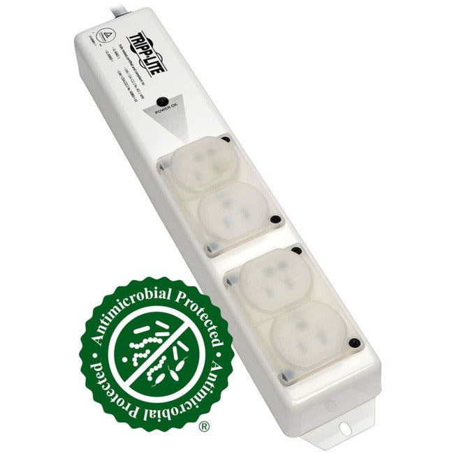Eaton PS-415-HGULTRA medical-grade power strip with 4 hospital-grade outlets, safety covers, and 15 ft. cord for patient-care areas.