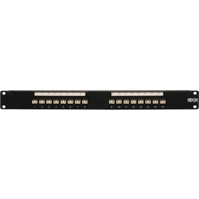 Eaton N490-016-LCLC 16-port fiber patch panel, 1U rack mount with LC connectors for multimode or singlemode fiber optic cables