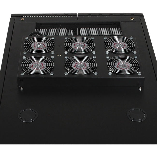 Eaton SmartRack roof-mounted fan panel with six high-performance fans, 630 CFM airflow, 120V, for server cooling.