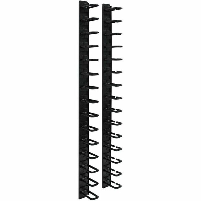 Eaton SmartRack 6 ft. vertical cable manager with flexible ring design and toolless mounting for organized cable management.