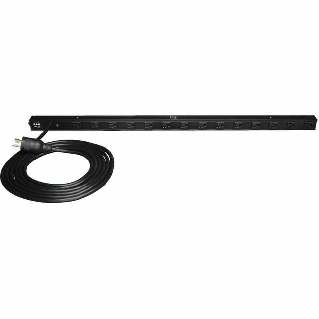 Eaton PDUV20 Tripp Lite single-phase 120V PDU with 14 NEMA outlets, 15 ft cord, NEMA L5-20P input, vertical 0U rack mount
