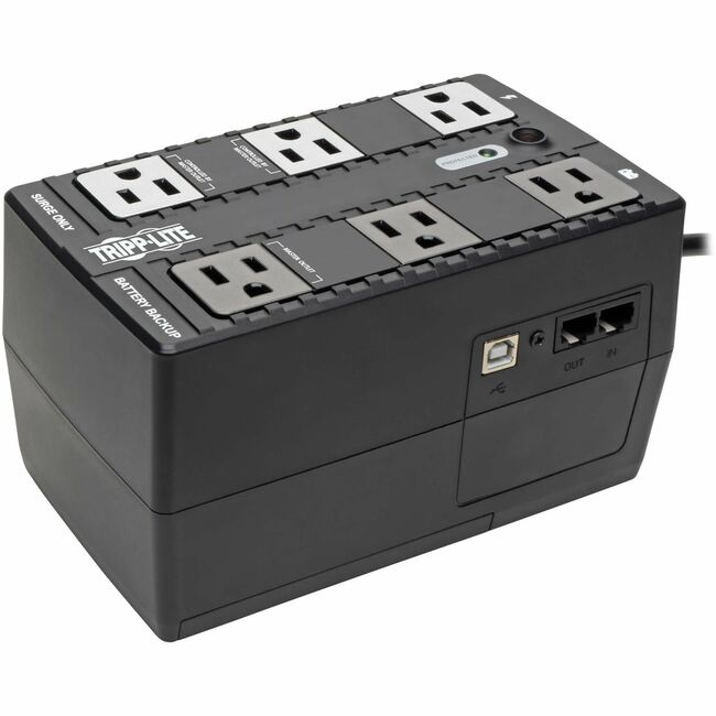 Eaton ECO350UPS Tripp Lite Series 350VA standby UPS with 6 NEMA outlets, 120V, ENERGY STAR, compact desktop or wall mount
