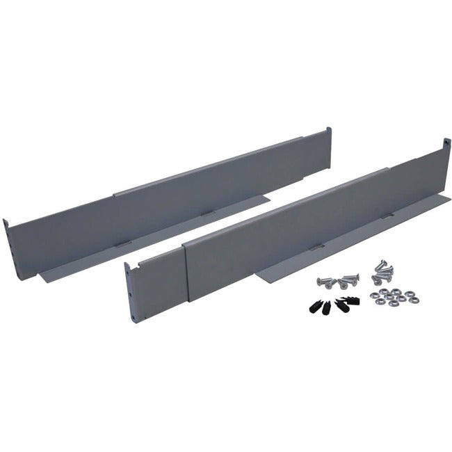 Eaton 4POSTRAILKIT mounting kit for 4-post rack-mount UPS systems, showing rack rails and hardware for installation.