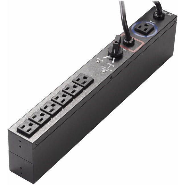 Eaton EHBPL1500R-PDU1U basic rack PDU with hot-swap MBP, 1U size, 110-125V, 12A, NEMA 5-15P and 6 outlets