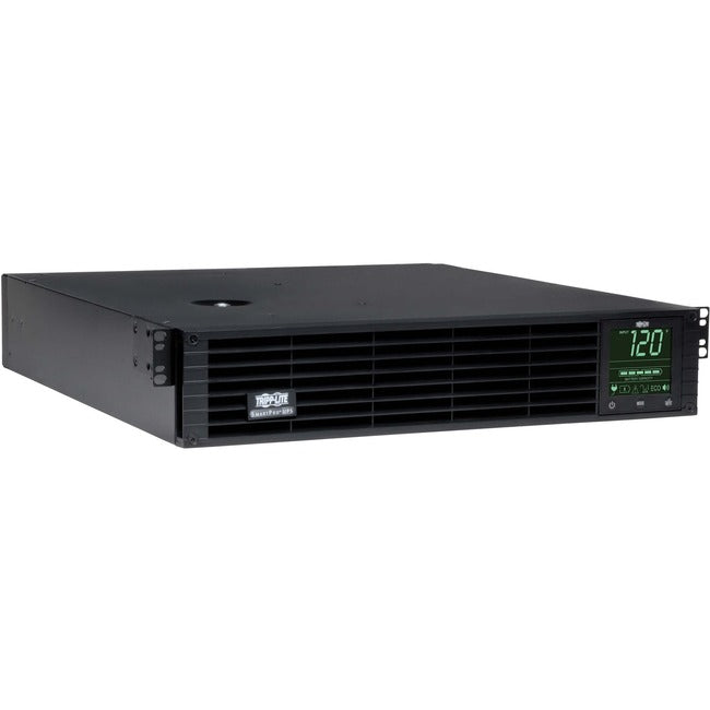 Eaton Tripp Lite SmartPro 120V 3kVA line-interactive UPS with LCD display, network card options, and extended run capabilities.