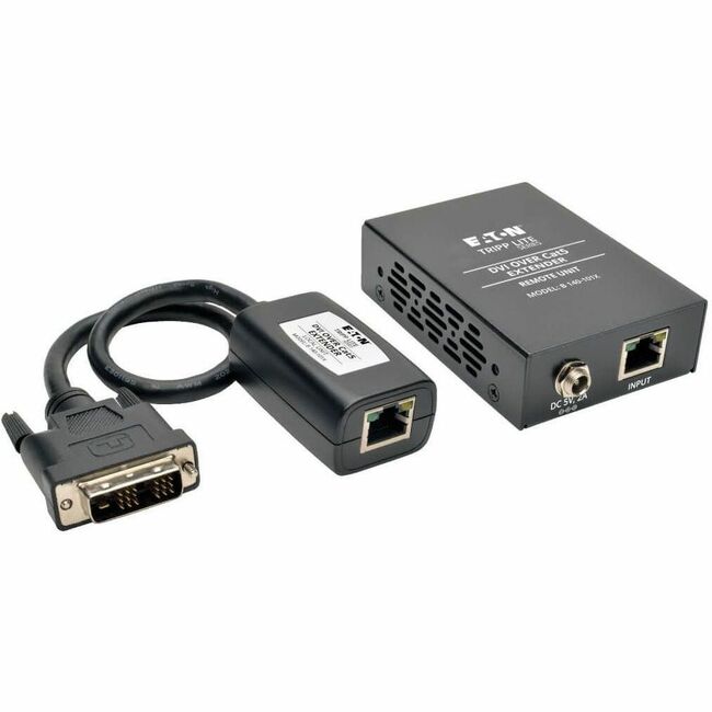 Eaton B140-101X Tripp Lite Series DVI over Cat5/6 Active Extender Kit, Box-Style Transmitter/Receiver for Video, Up to 200 ft. (60 m), TAA