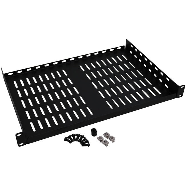Eaton Tripp Lite SmartRack 1U cantilever fixed shelf with 12-inch depth and 40 lbs capacity for rack equipment storage