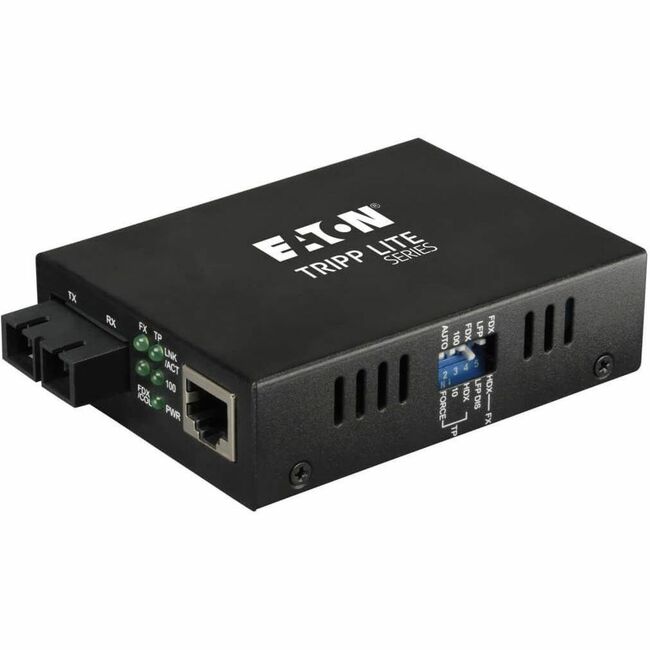 Eaton N784-001-SC Tripp Lite by Eaton Gigabit Multimode Fiber to Ethernet Media Converter 10/100BaseT to 100BaseFX-SC 2km 1310nm