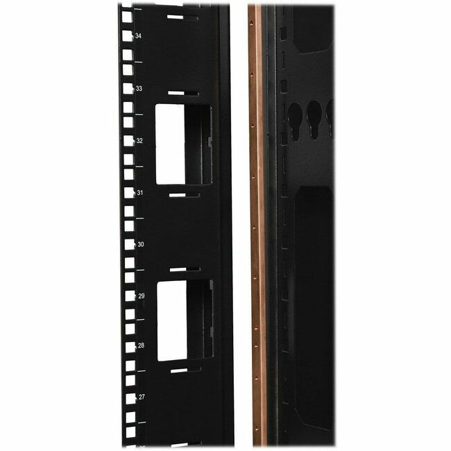 Eaton SRGROUND rack enclosure server cabinet with copper bus grounding bar and shelf mounting kit for secure server setup