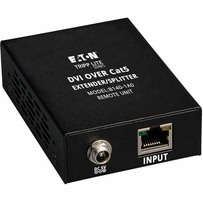 Eaton B140-1A0 Tripp Lite DVI over Cat5/6 extender box remote receiver for single-link DVI-I video up to 200 ft.