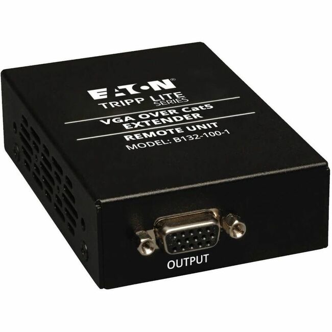 Eaton B132-100-1 Tripp Lite VGA over Cat5/6 extender box receiver for video, up to 1000 ft, TAA compliant.