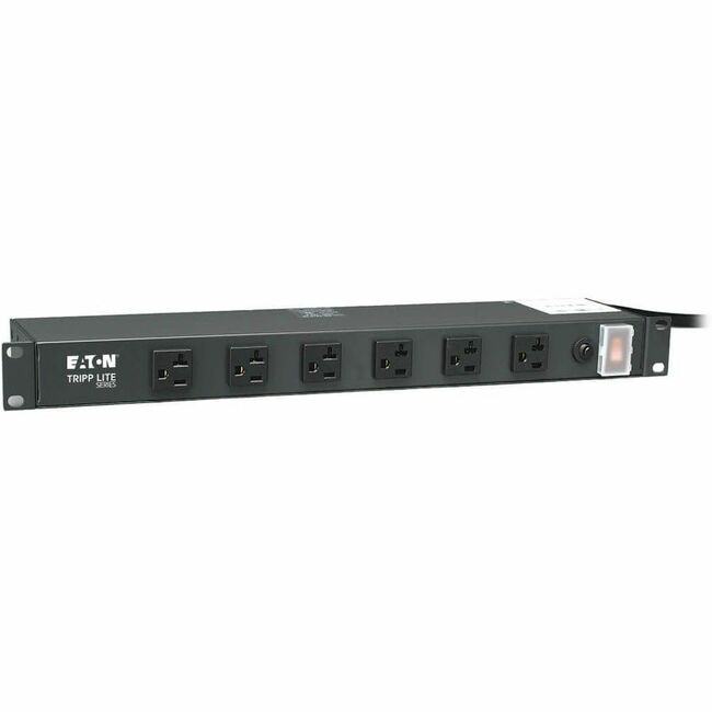 Eaton RS1215-20 power strip rackmount with 12 outlets, 15-foot cord, metal construction, 120V, 1U rackmount design