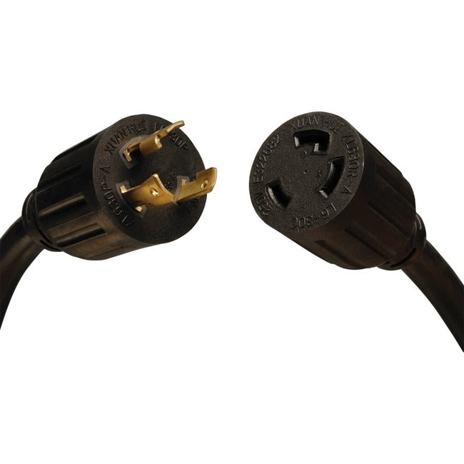 Eaton P041-008 Tripp Lite by Eaton Power Extension Cord NEMA L6-30P to NEMA L6-30R - Heavy-Duty 30A 250V 10 AWG 8 ft. (2.43 m) Black