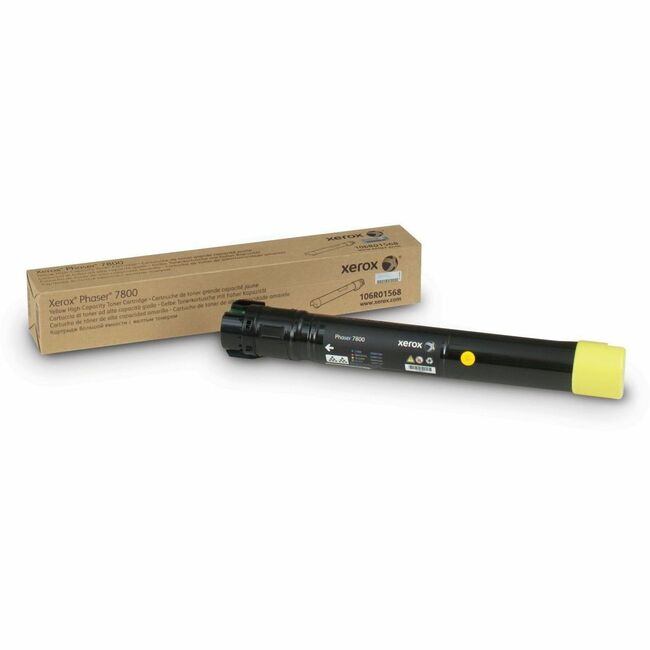 Xerox 106R01568 Genuine Phaser&reg; 7800 Yellow High capacity Toner Cartridge (17200 Pages) - 106R01568