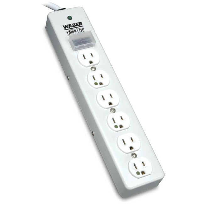 Eaton SPS610HGRA hospital-grade surge protector with 6 outlets, 10 ft cord, 1050 Joules, UL 1363, for medical equipment safety