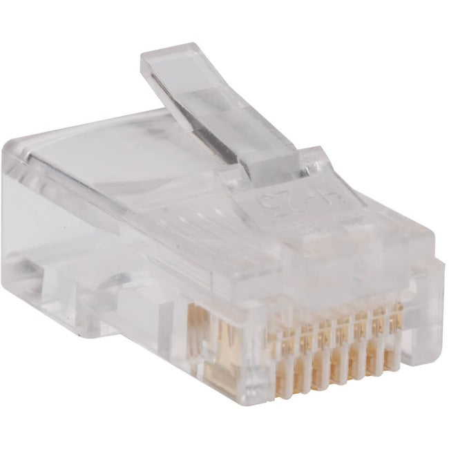 Eaton N030-100 Tripp Lite by Eaton RJ45 Plugs for Round Solid / Stranded Conductor 4-pair Cat5e Cable 100-Pack