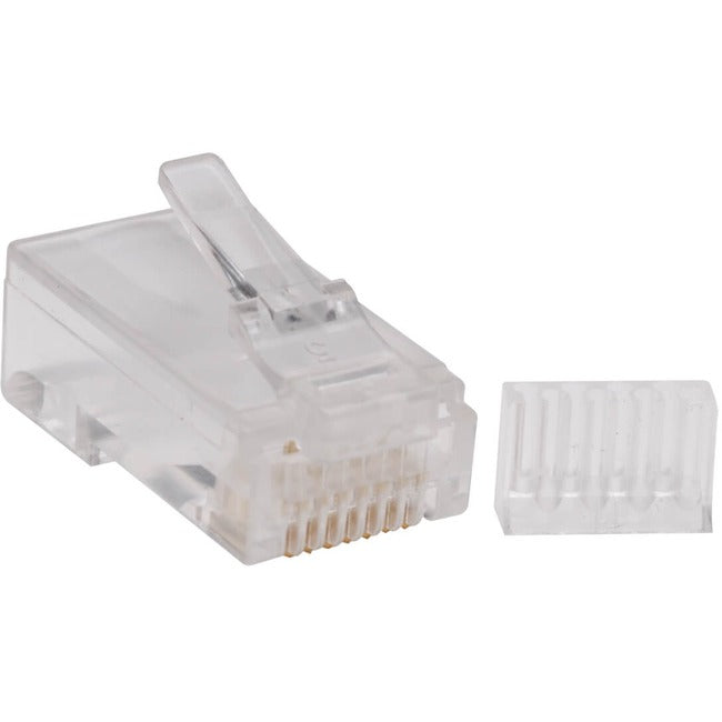 Eaton N230-100 Tripp Lite by Eaton Cat6 RJ45 Modular Connector Plug with Load Bar Solid/Stranded Conductor Round Cat6 Wire 100-pack
