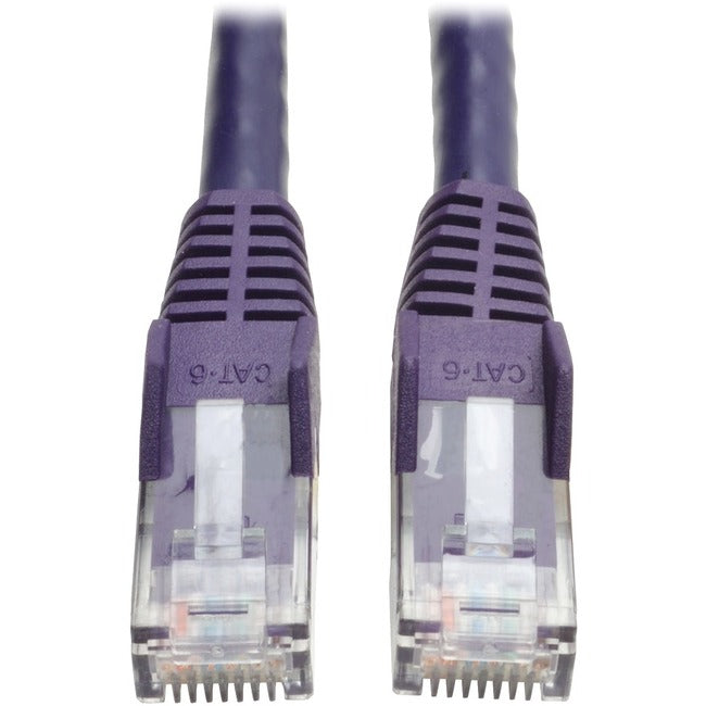Eaton N201-150-PU Tripp Lite Series Cat6 Gigabit Snagless Molded (UTP) Ethernet Cable (RJ45 M/M), PoE, Purple, 150 ft. (45.72 m)