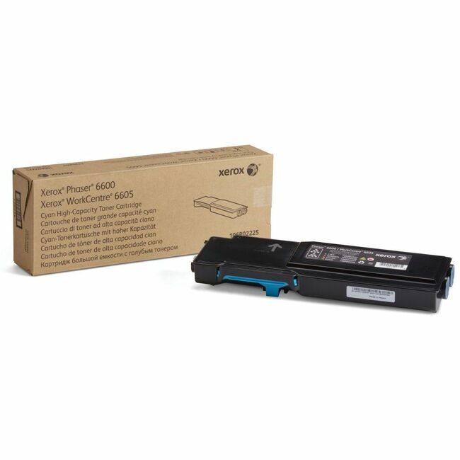 Xerox 106R02225 Genuine Phaser™ 6600, WorkCentre™ 6605 Cyan High capacity Toner Cartridge (6000 Pages) - 106R02225