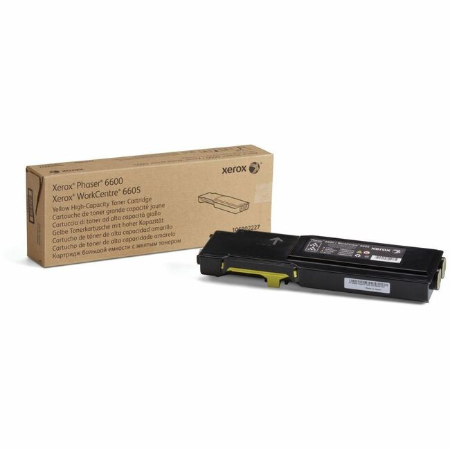 Xerox 106R02227 Genuine Phaser™ 6600, WorkCentre™ 6605 Yellow High capacity Toner Cartridge (6000 Pages) - 106R02227