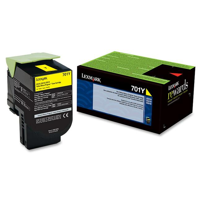 Lexmark 70C10Y0 701Y Toner Cartridge